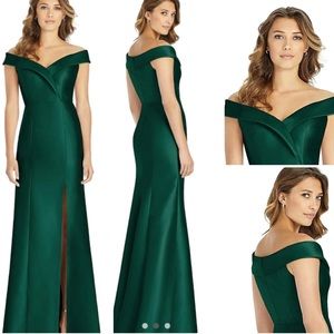 NWT Alfred Sung Off-the-Shoulder Maxi Dress Size 8